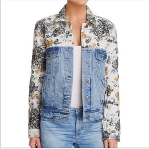 PAIGE floral brocade denim jacket
